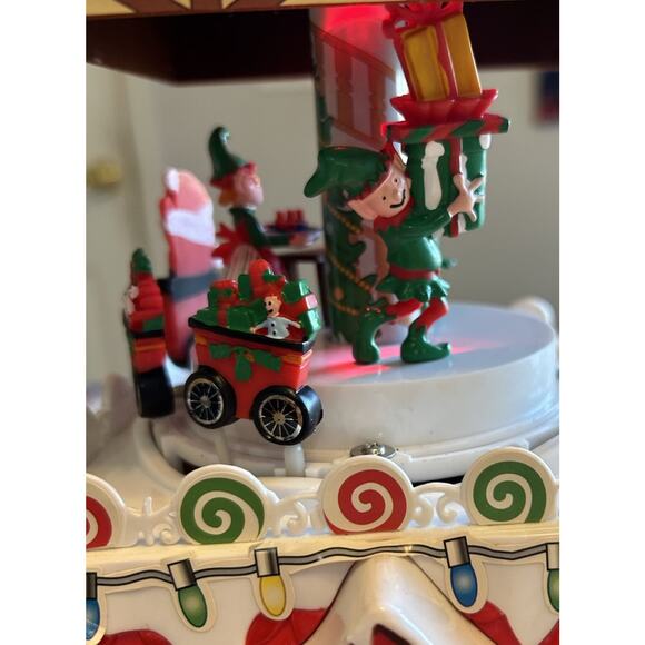 Santa's Magical Revolving Christmas Workshop North Pole Musical Lighted figure - Picture 5 of 11